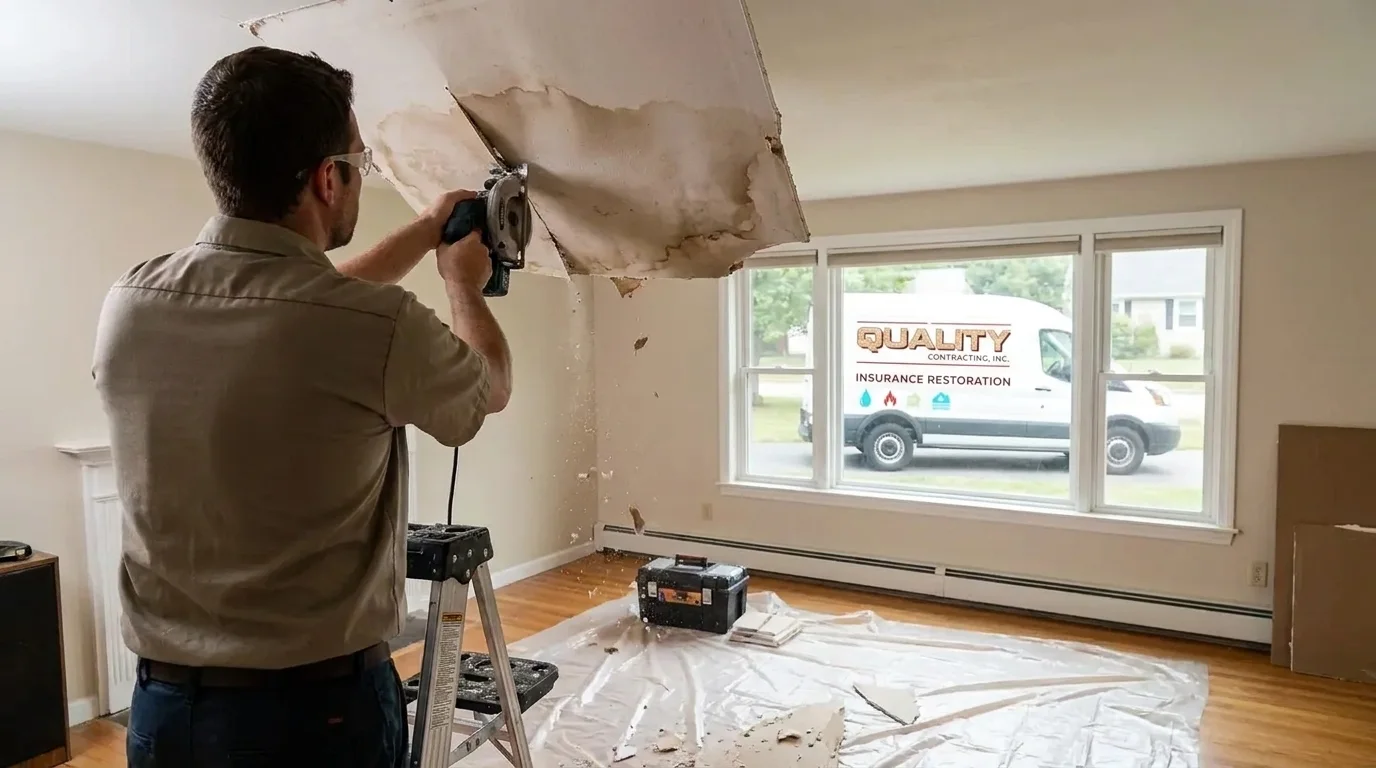 Emergency Ceiling Water Damage Repair in Auburn